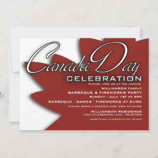 Convites para Celebração do Dia do Canadá