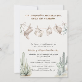 Convites Para Chá de Bebê Vaquero Menino Personalizadas