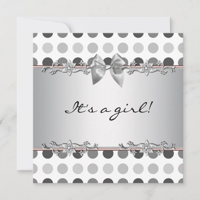 Convites para Chá de bolinhas para bebês (Frente)