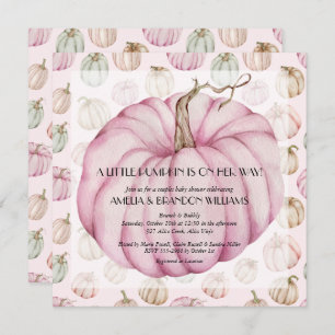 Convites para Chá de Menina de Abóbora