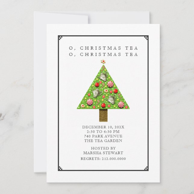 convites para Chá de Natal (Frente)
