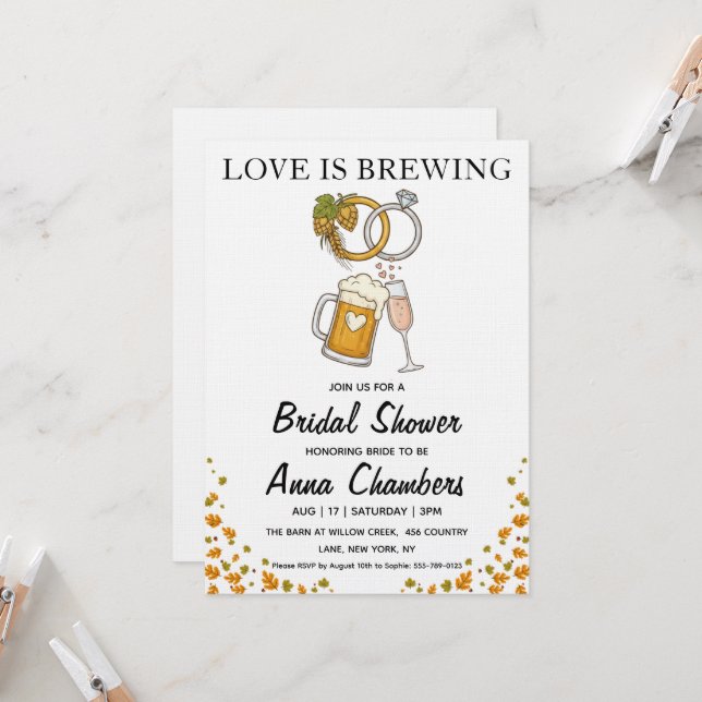 convites para chá de noiva love is brewing (Frente/Verso In Situ)