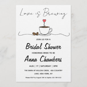 convites para chá de noiva love is brewing