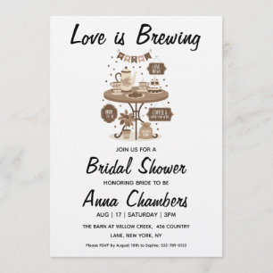 convites para chá de noiva love is brewing