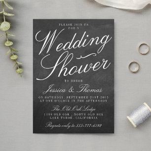 Convites para Chás de casamento de quadro de rico