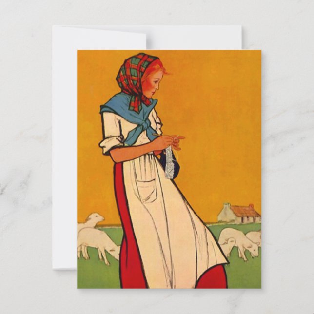 Convites para Chás de tema de Artesanato de Parte  (Frente)