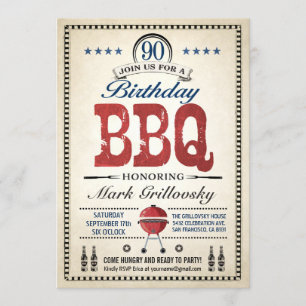 Convites para CHURRASCO de Aniversário