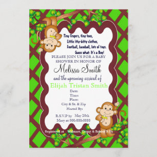 Convites para Chuva de Macacos