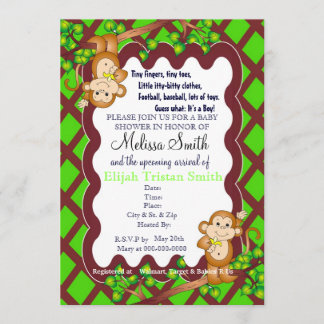 Convites para Chuva de Macacos