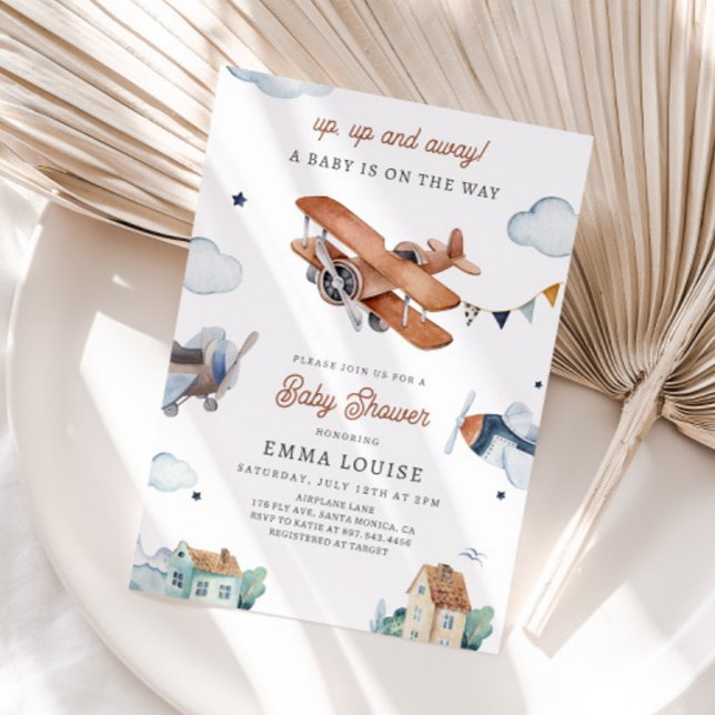 Convites Para Cima e para Fora, Chá de fraldas de Avião Vin (Criador carregado)