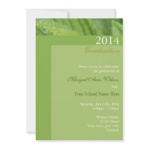 Convites para comemoração de folha verde.