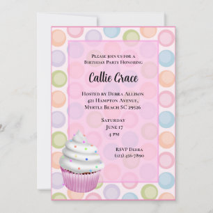 Convites para cupcakes