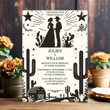 Para Desert Rodeo Retro Horse Casamento Ocidental 