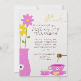 Convites para dia de as mães Chá ou Brunch