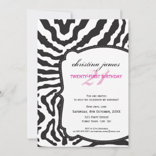CONVITES PARA EVENTO ESPECIAL :: superb zebra 6P