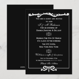 convites para eventos corporativos brancos pretos