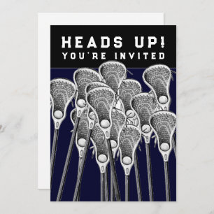 Convites para eventos da equipe de Lacrosse