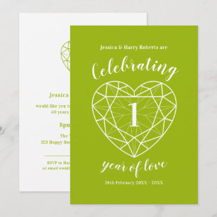 Convites para festa de 1 ano de amor com Peridot