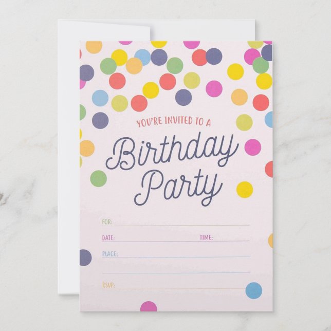 Convites para Festa de Aniversário (Frente)