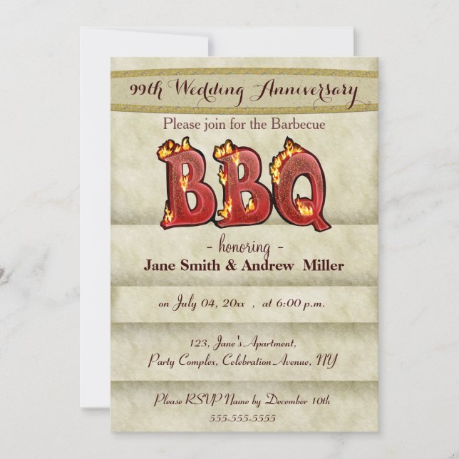 convites para festa de aniversário de casamento BB (Frente)