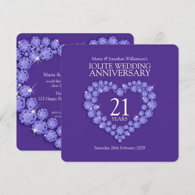convites para festa de aniversário de casamento de (Frente/Verso)