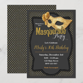 Convites para Festa de Baile de Máscaras
