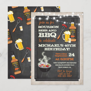 Convites para Festa de Cerveja e Churrasco com Bou