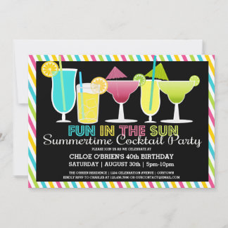 Convites para Festa de Cocktail de Verão
