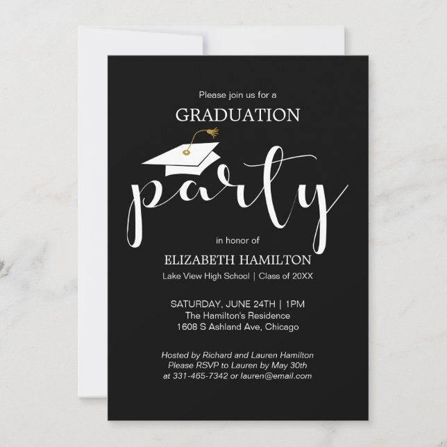 Convites para Festa de Formatura no Ensino Médio (Frente)