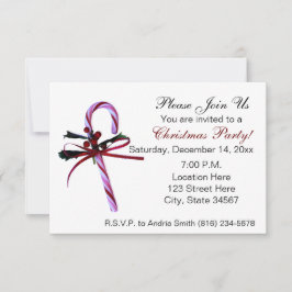 Convites para Festa de Natal com Cana-de-Açúcar