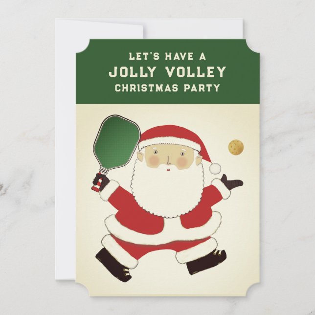 Convites para Festa de Natal de Pickleball (Frente)