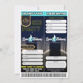 Convites para Festa de Patinação VIP