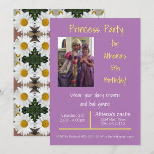 Convites para Festa de Princesa com Coroas de Marg