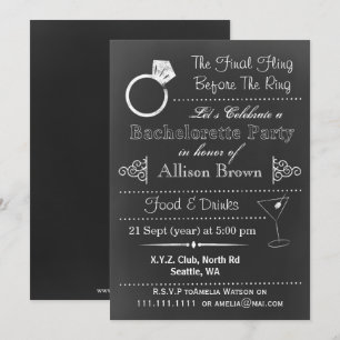 Convites para Festa de solteira em placas