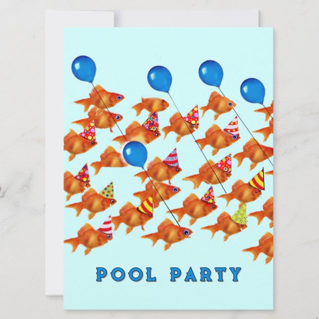 Convites para Festa na Piscina (Frente)