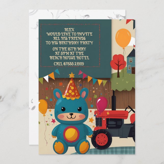 Convites para festas (Frente/Verso)