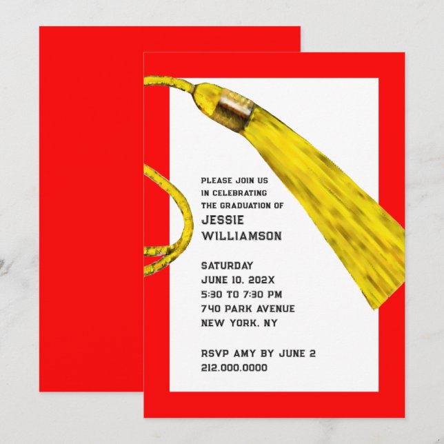 Convites para Festas de formatura criativas (Frente/Verso)