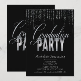 Convites para Festas de formatura em Prata e Preta