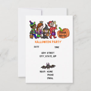 Convites para Festas de Halloween para Crianças