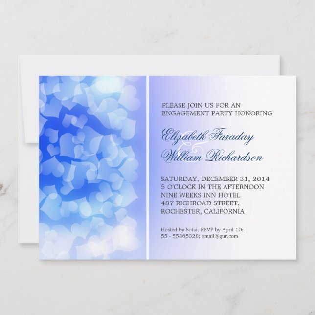 convites para festas de noivado (Frente)