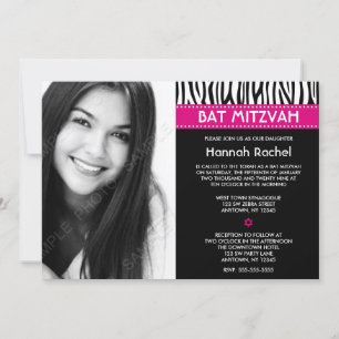 Convites para Fotografias de Bat Mitzvah Moderno, 