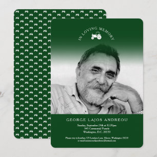 Convites para funeral de trator de fotografia em m