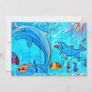 convites para golfinhos submarinos