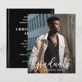 Convites para Graduação de Fotos Verticais de Orça