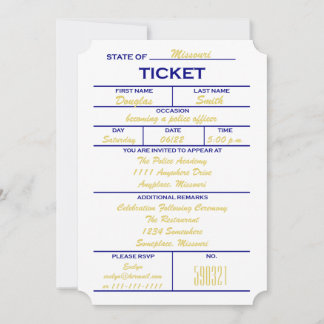 Convites para Graduação de Policiais Brancos