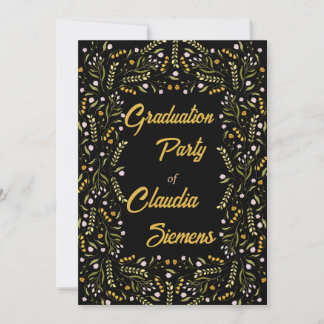 Convites para Graduação Floral Retro-elegante