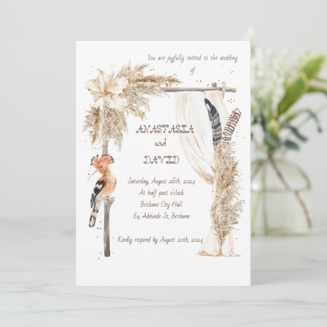 Convites para ideias de casamento (Em pé/Frente)