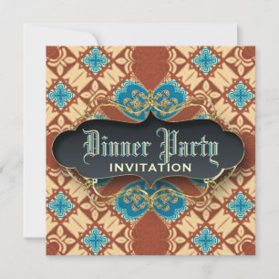 Convites para Jantar com Estampa Medieval Batik Ta