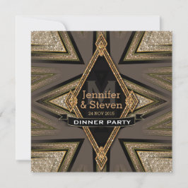 Convites para Jantar com Tema Art Déco Azteca Terr