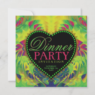Convites para Jantar de Festa de Amor de Verão Tro